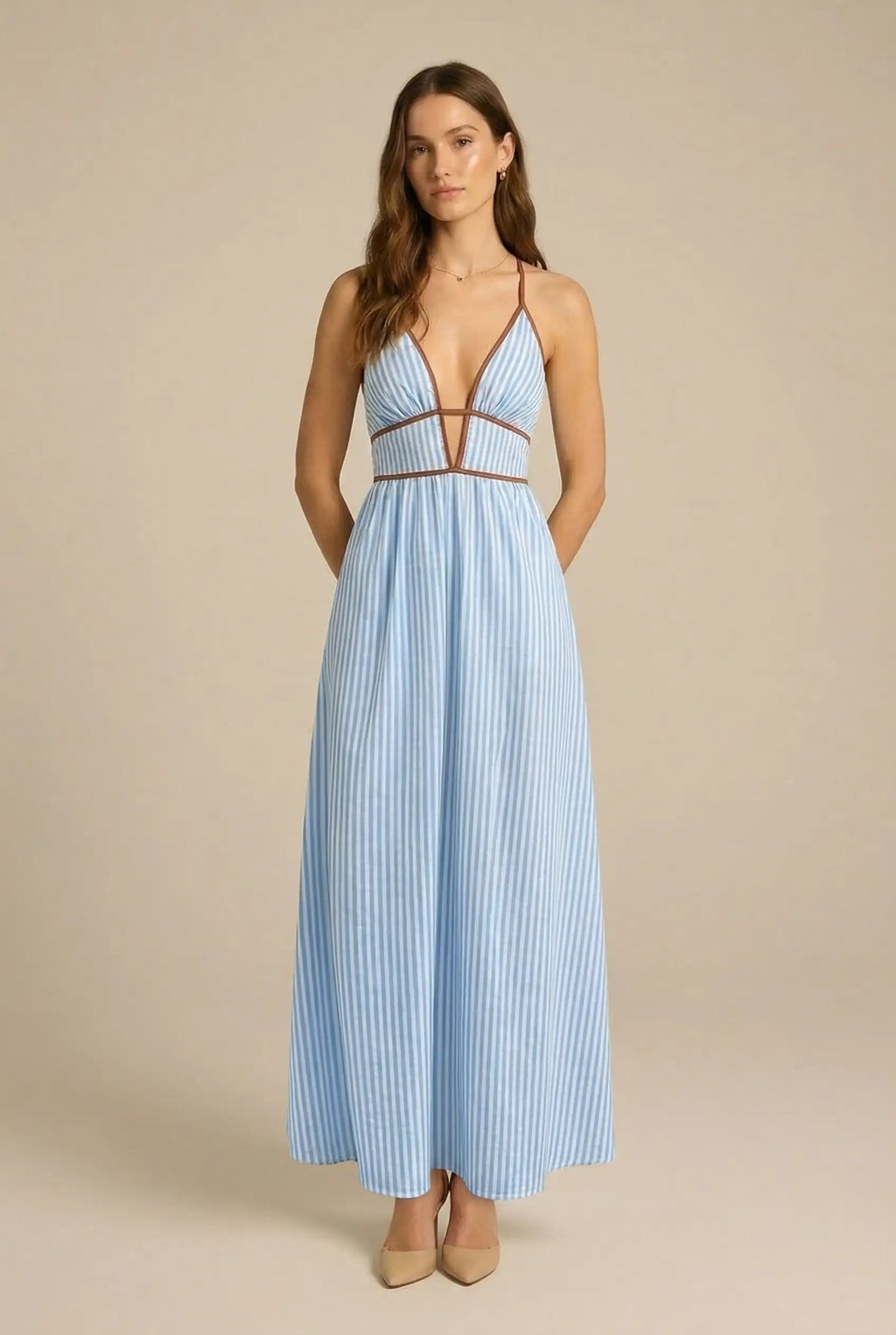 Avoria | Spaghetti Strap Maxi Dress Women’s Summer Vacation