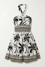Avoria | Tropical Vacation Halter Dress for Women Summer Mini