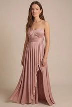 Avoria | Maxi Dress Wedding Guest One Shoulder Pleated Elegant