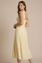 Avoria | Women’s Tie Strap Floral Midi Dress Casual Summer Fit