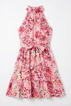 Avoria | Lightweight Floral Halter Mini Dress Women’s Summer Outfit