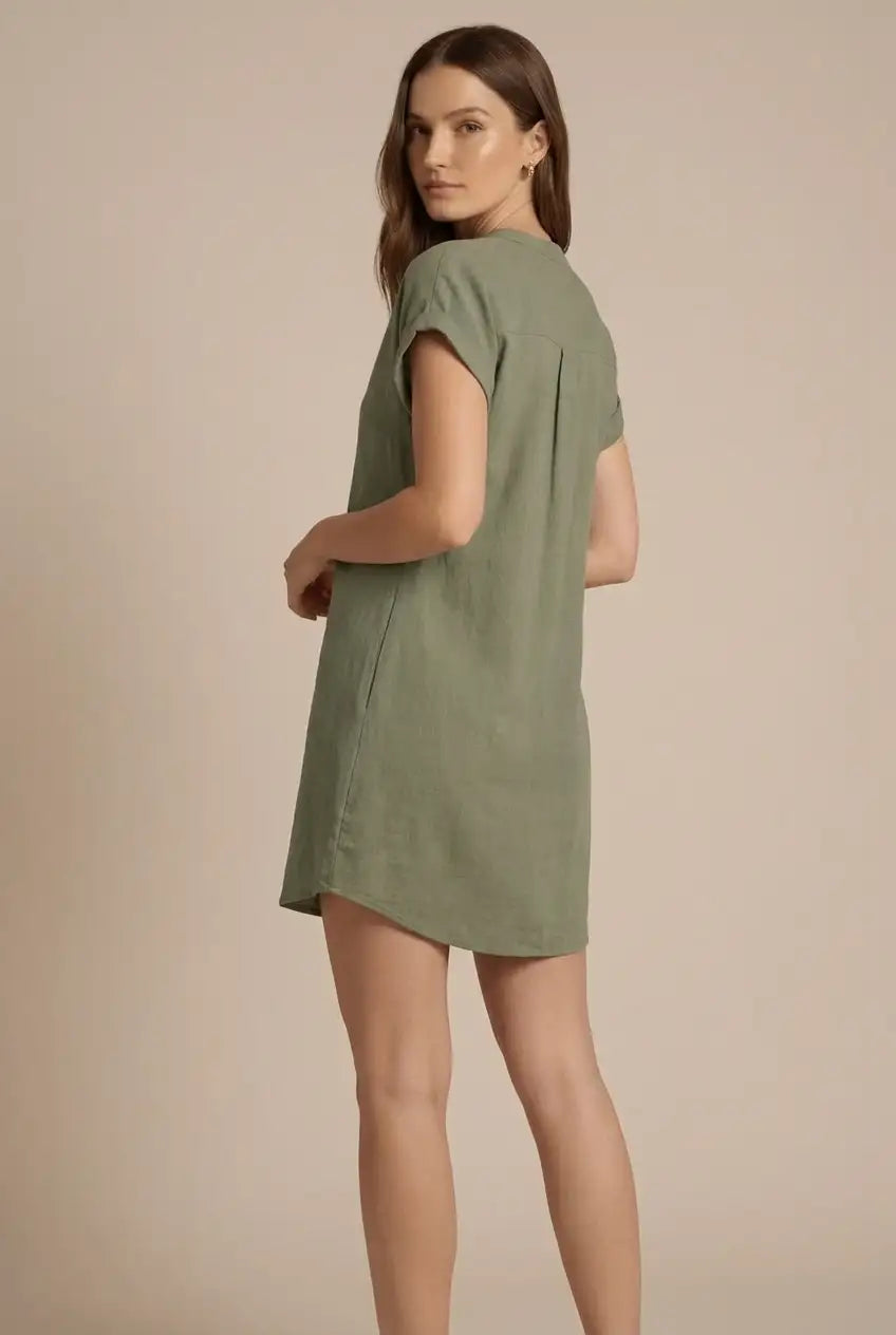 Avoria | Women’s Relaxed Fit Summer Dress Button Front Casual