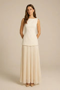 Avoria | Women’s Ivory Sleeveless Wedding Guest Maxi Dress