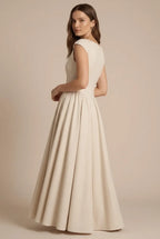 Avoria | Midi Dress Wedding Guest A-Line Cap Sleeve Elegant