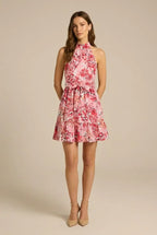 Avoria | Lightweight Floral Halter Mini Dress Women’s Summer Outfit
